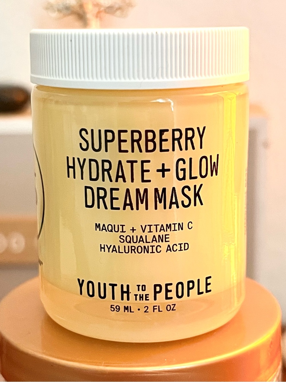 Youth to the People SUPERBERRY hydrate + Glow Dream Mask moisturizer 2 oz New